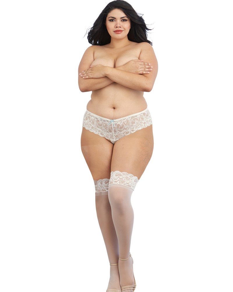 Κάλτσες γυναικείες με δαντέλα & σιλικόνη