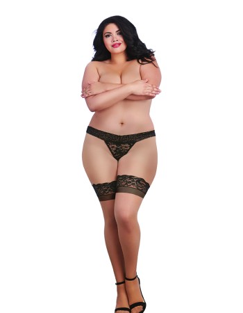 Σέξι κάλτσες γυναικείες με δαντέλα & σιλικόνη