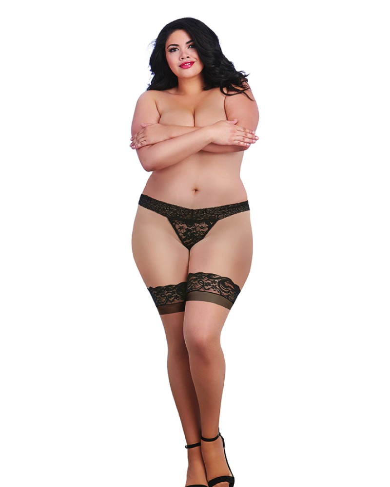 Σέξι κάλτσες γυναικείες με δαντέλα & σιλικόνη