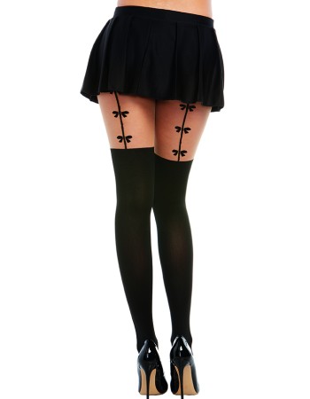 Καλσόν με σχήμα κάλτσας και ζαρτιέρες φιογκάκια!