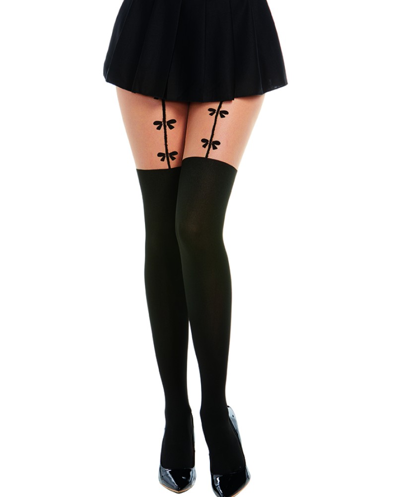 Καλσόν με σχήμα κάλτσας και ζαρτιέρες φιογκάκια!