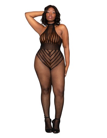 Σέξι γυναικεία ολόσωμη φόρμα δίχτυ μεγάλο μέγεθος