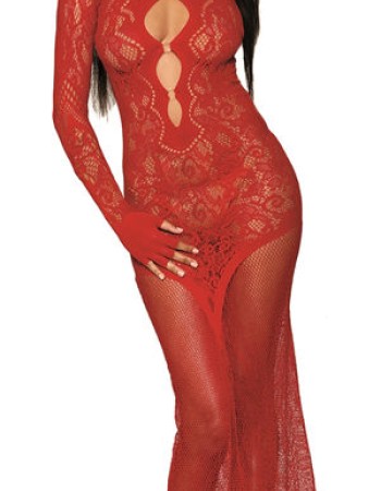 Σέξι γυναικείο μακρύ φόρεμα με μανίκια!