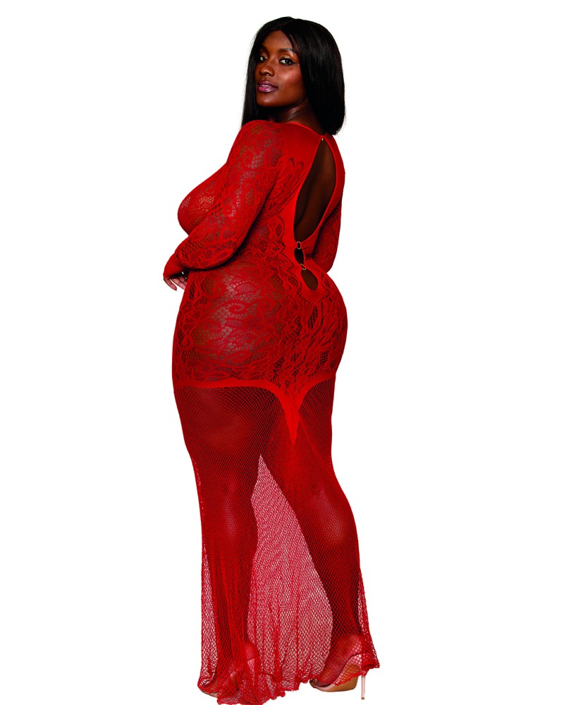 Σέξι γυναικείο μακρύ φόρεμα με μανίκια!