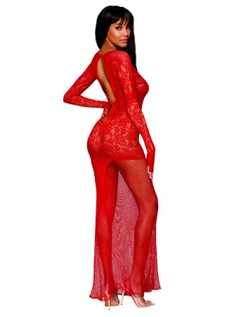 Σέξι γυναικείο μακρύ φόρεμα με μανίκια!