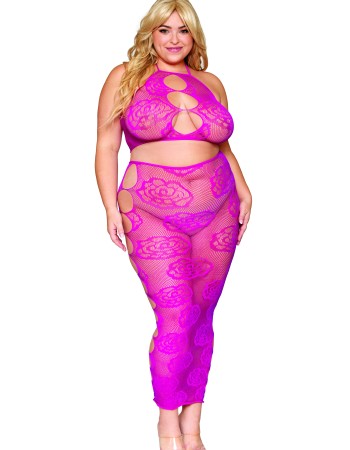 Σέξι γυναικείο σετ μπουστάκι και μακρυά φούστα