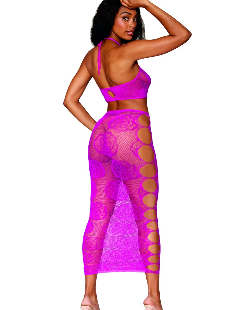 Σέξι γυναικείο σετ μπουστάκι και μακρυά φούστα