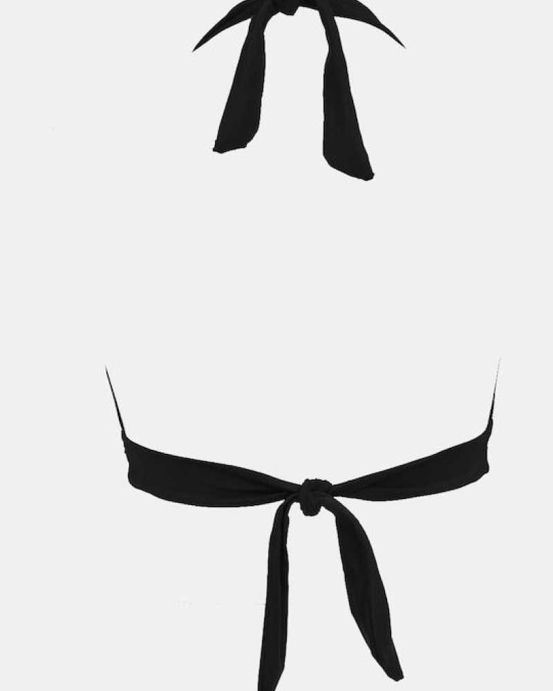 Γυναικείο Μαγιό Σουτιέν Τρίγωνο με ενίσχυση-Μαύρο