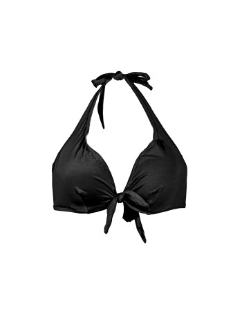 Μαγιό γυναικείο σουτιέν τρίγωνο μαύρο Cup D