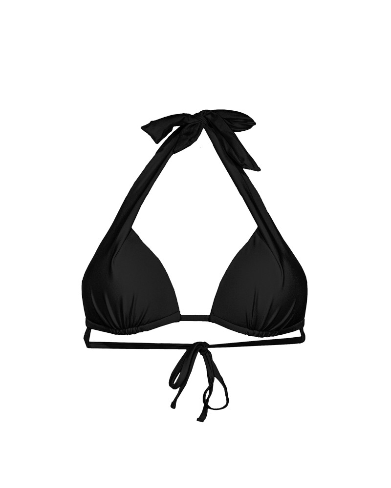 Μαγιό γυναικείο σουτιέν μαύρο συρόμενο.