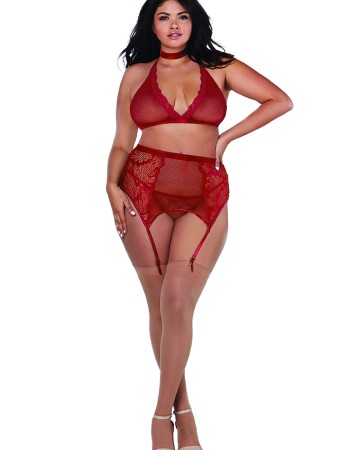 Σέξι σετ 4 τεμαχίων από δίχτυ και δαντέλα!