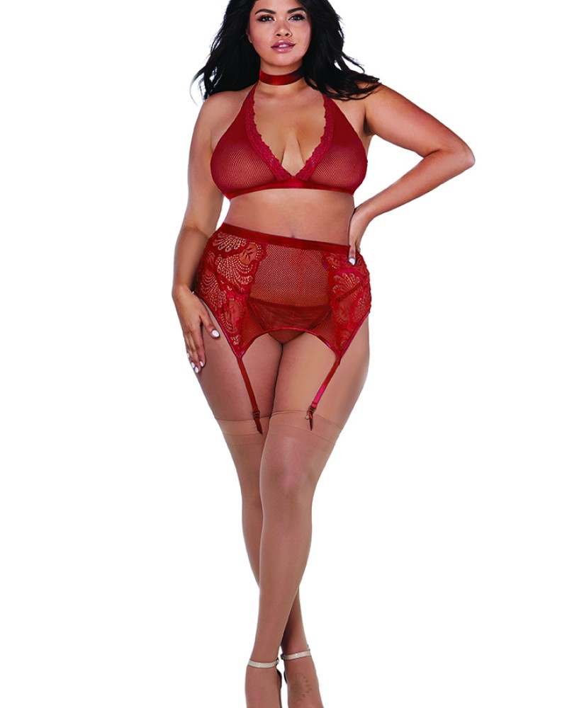 Σέξι σετ 4 τεμαχίων από δίχτυ και δαντέλα!