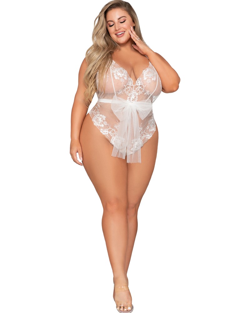 Σέξι δαντελένιο λευκό κορμάκι