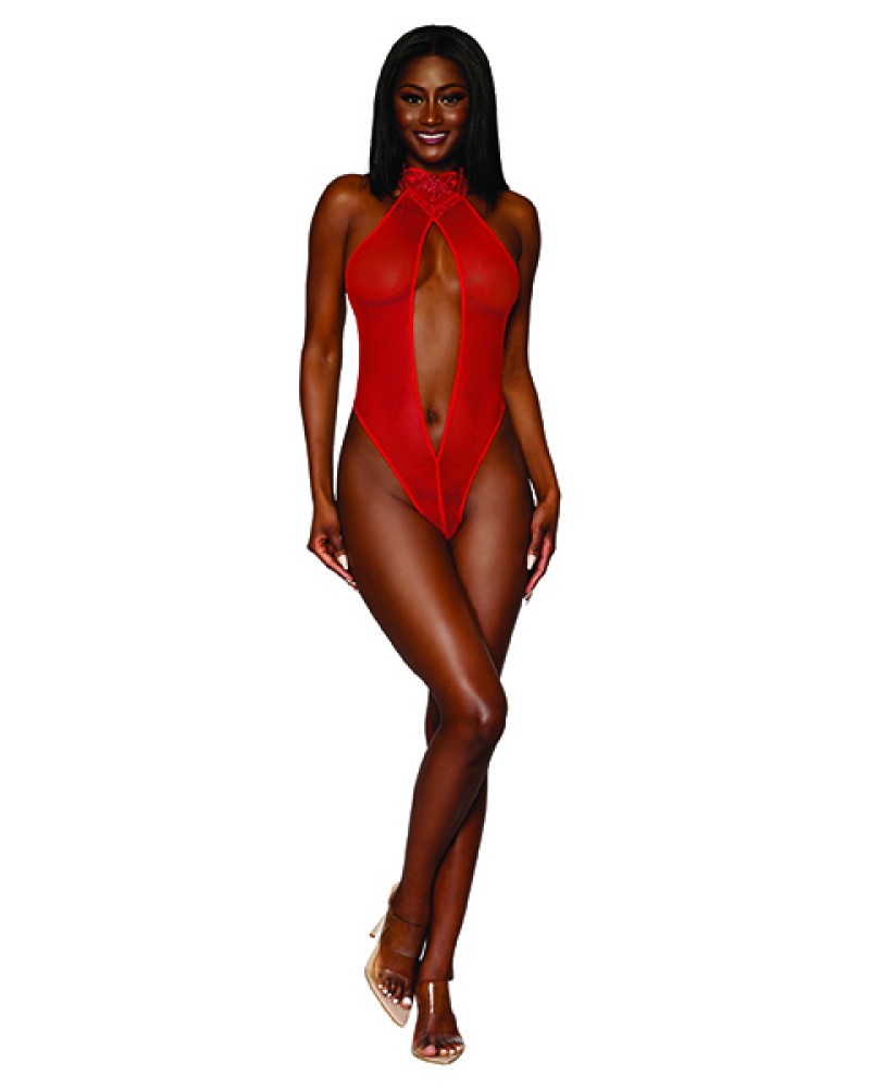 Σέξι κορμάκι στρινγκ με πέρλες και ανοιχτό καβάλο!