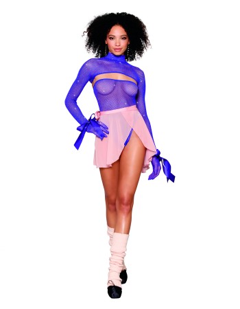 Dreamgirl-Sexy set κορμάκι δίχτυ και ασορτί μπολερό!