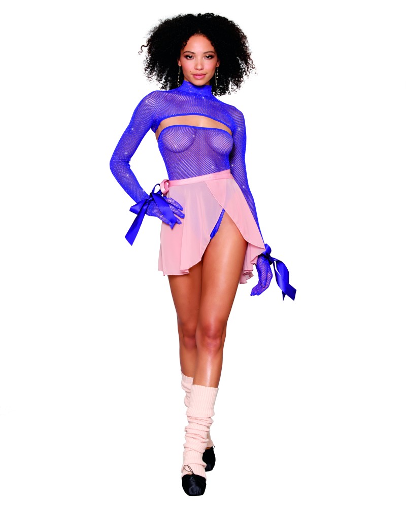 Dreamgirl-Sexy set κορμάκι δίχτυ και ασορτί μπολερό!