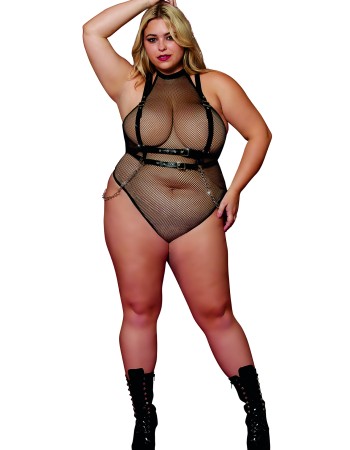 Super sexy κορμάκι δίχτυ και set λουριών!